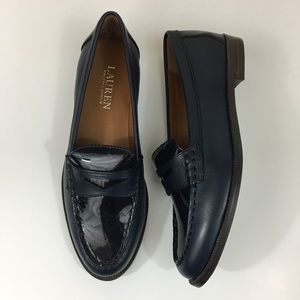 Lauren Ralph Lauren Navy Dark Blue Loafers Sz 6B